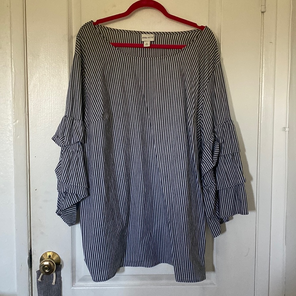 Stripped flare dress